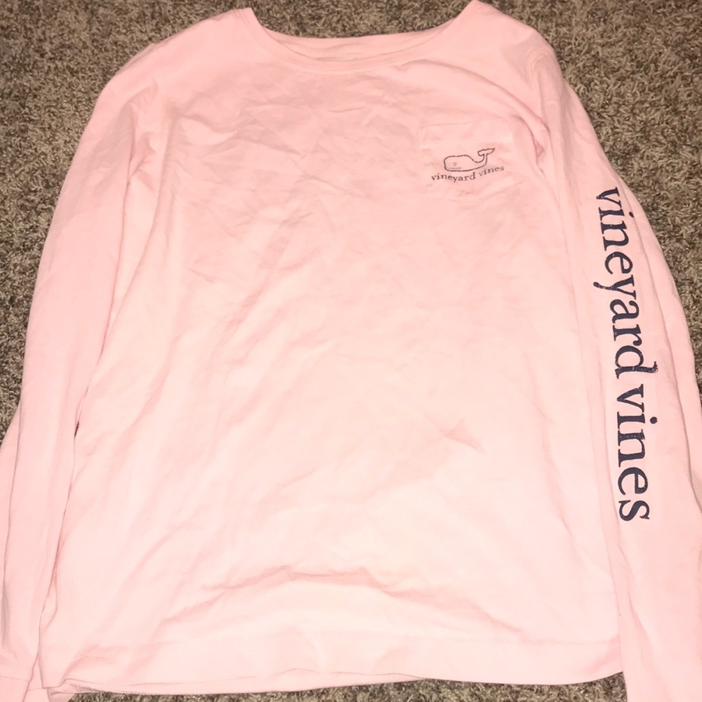 long sleeve light pink shirt